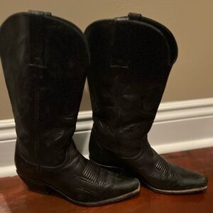 Black Western Leather Boots
